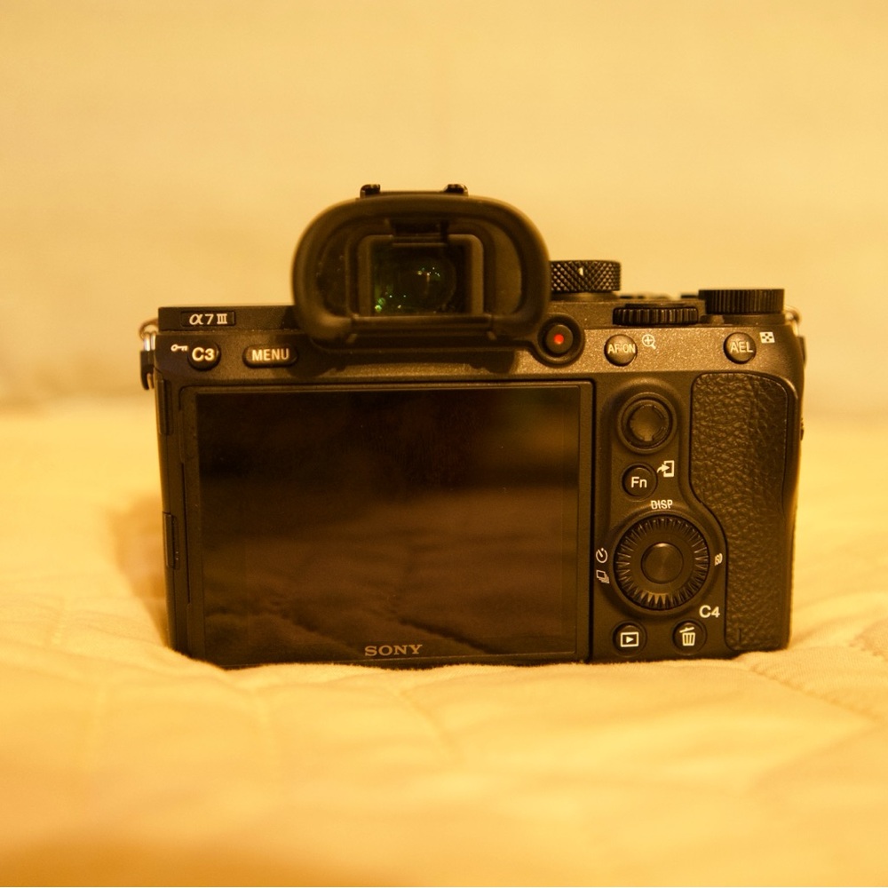 Sony Alpha a7 III Mirrorless Camera - Black and Gold Accents